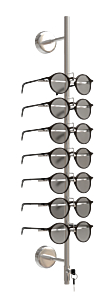 Presentationsstange für 12 Brille + schliessung