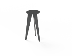 Tripod table H.550xØ 250mm - 7,5 kg